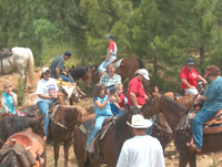 Horse ride in the mountains